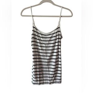 Ann Taylor LOFT Women's Size Medium White Black Striped Camisole